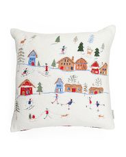 20x20 Embroidered Sherpa Pillow | Marshalls
