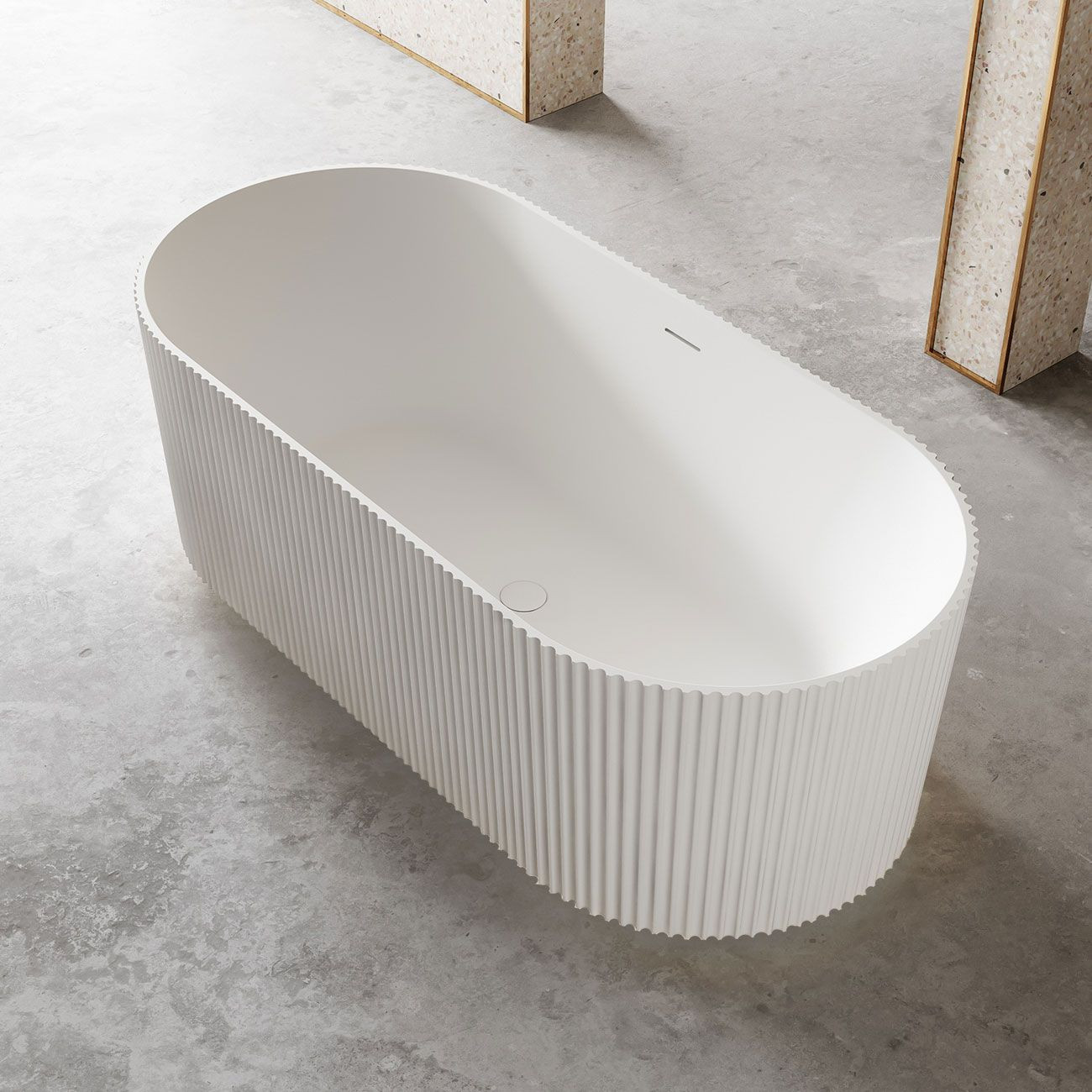 Vertical Acrylic Fluted Freestanding Tub | Vintage Tub & Bath