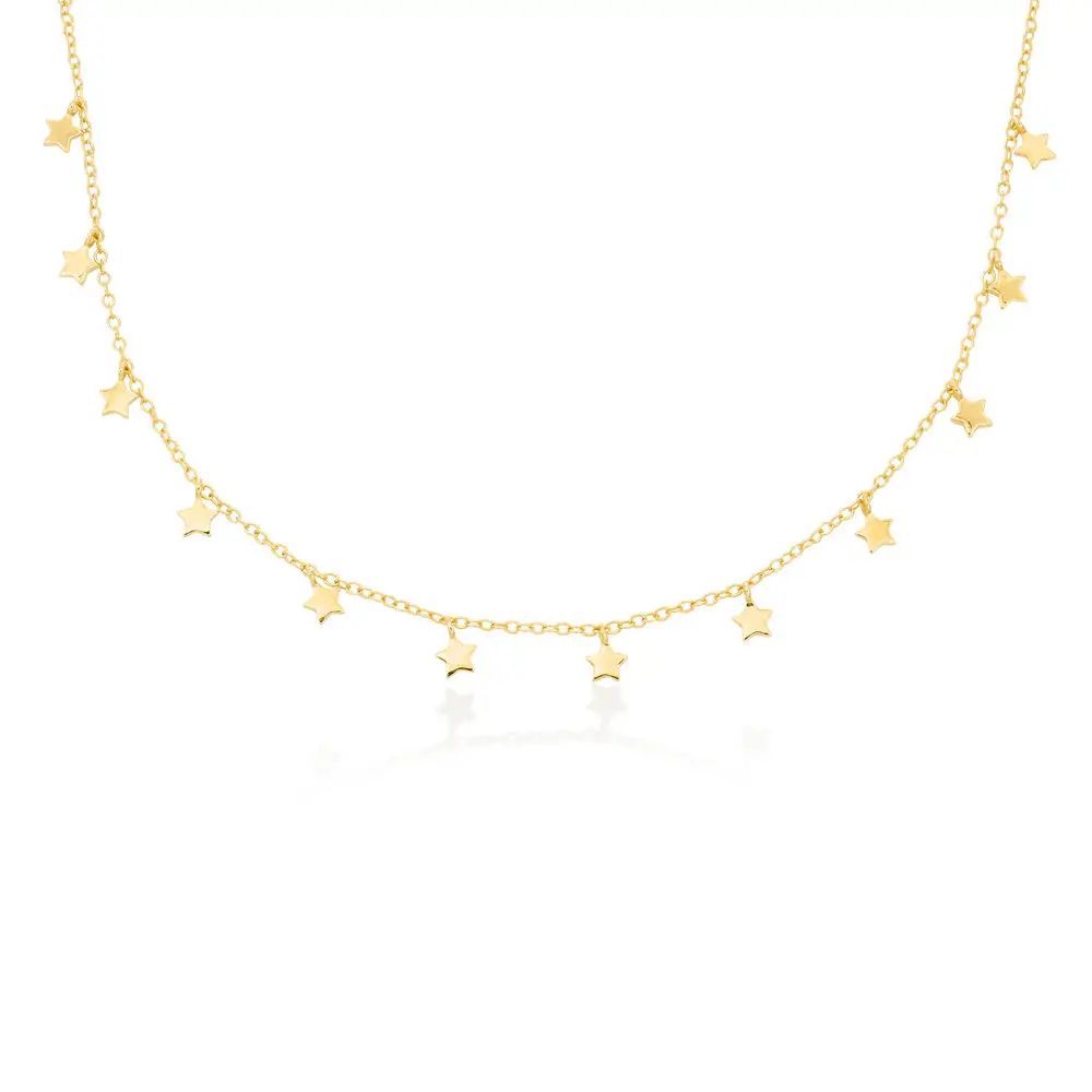 Star Choker Necklace in Gold Plating | MYKA