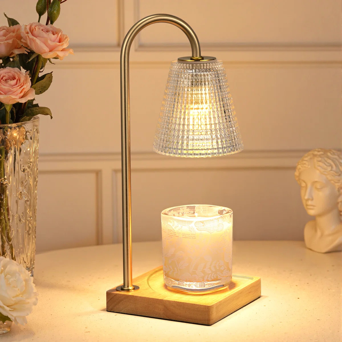 12'' Flameless Candle Warmer Lamp with Timer Dimmer, Heart-warming Gift to Family (Candle not Inc... | Wayfair North America
