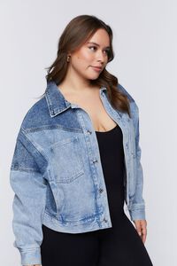 Plus Size Reworked Mineral Wash Trucker Jacket | Forever 21 (US)