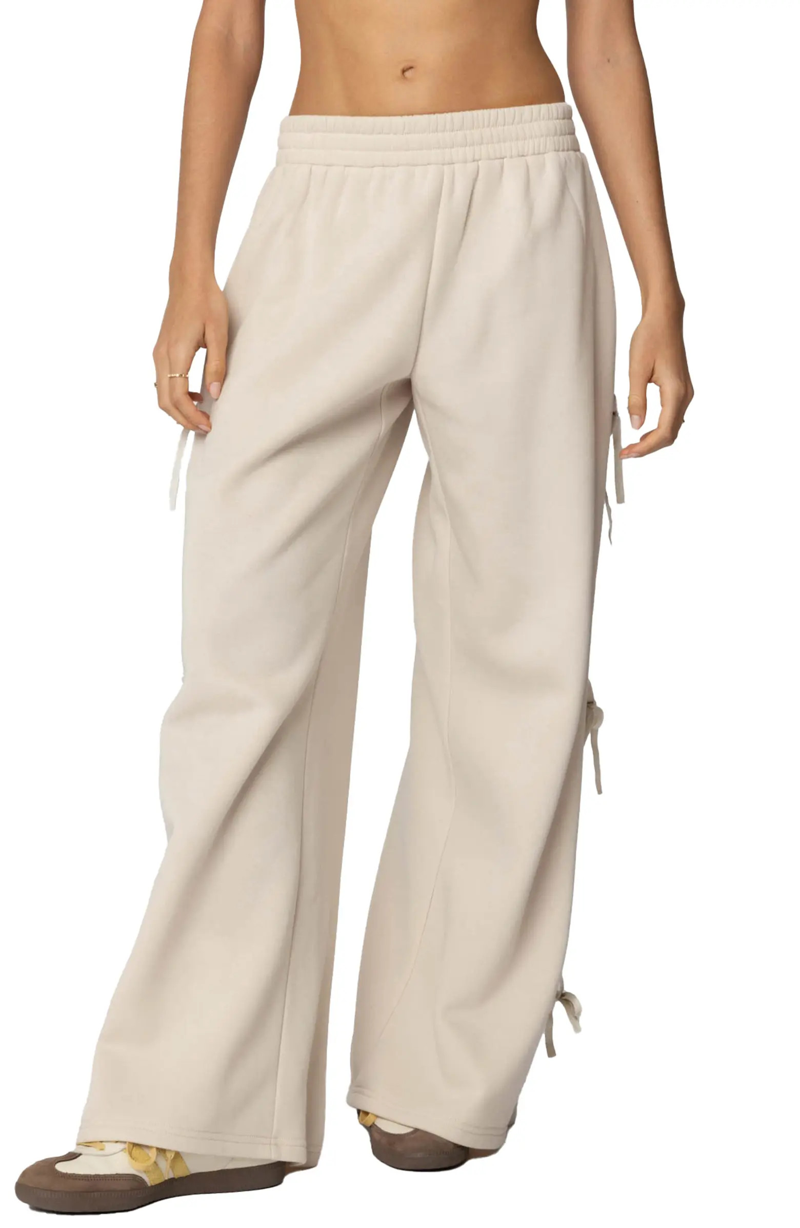 Claudette Bow Wide Leg Sweatpants | Nordstrom