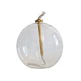 Creative Co-Op Mid Century Glass Sphere Brass Fitting, Clear Oil Lamp | Amazon (US)