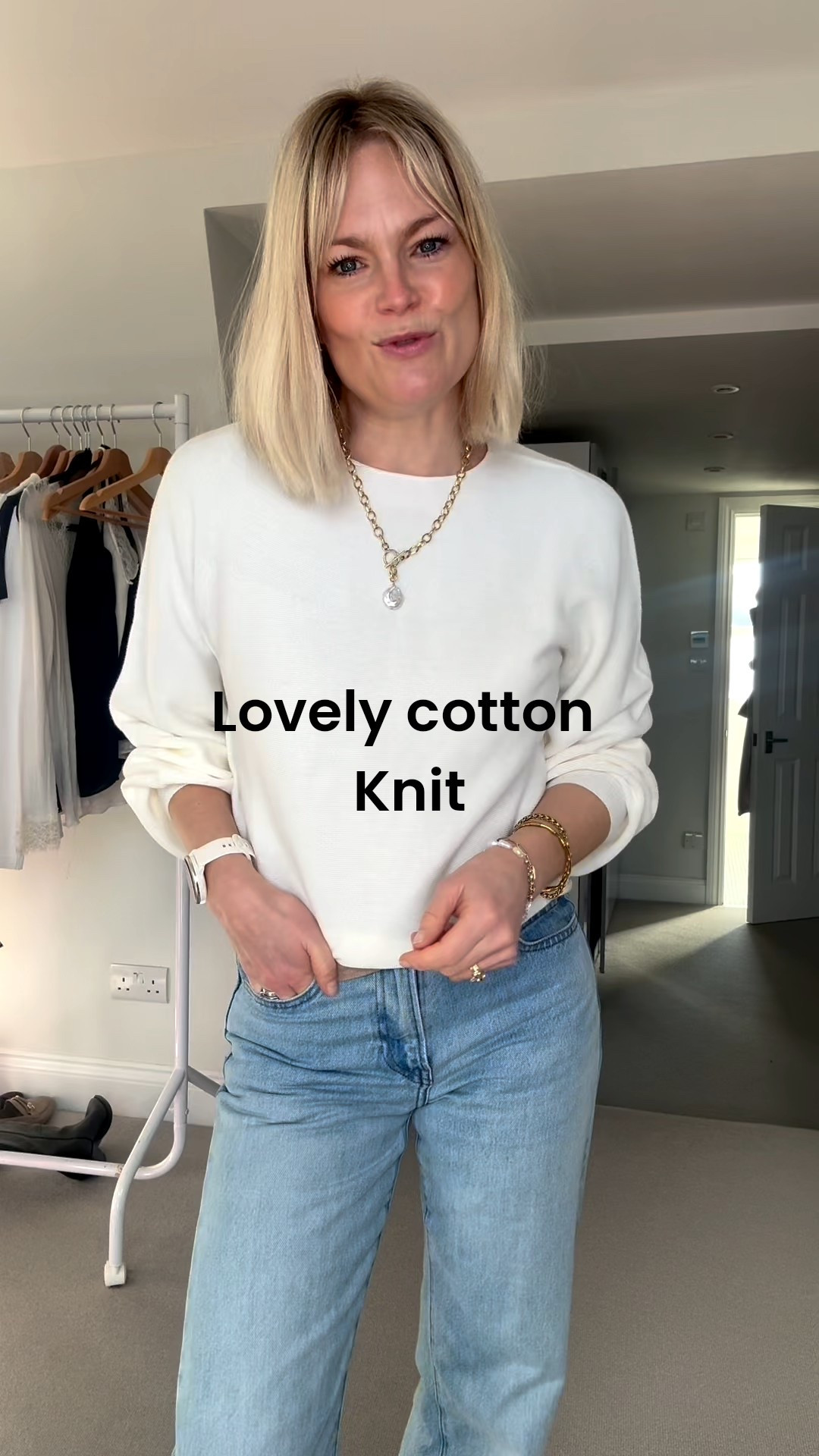 A very nice lighter weight cotton sweater 

Comes in lots of colours 

Has a wider neckline than a standard crew so will be better if you have a larger bust. 

3d knit so no seams!!! 

Nice drapey cotton so will work for all the body shapes 

Spring outfits 
Cotton knitwear
Junkers 
Knitwear 

#LTKspring #LTKuk #LTKstyletip