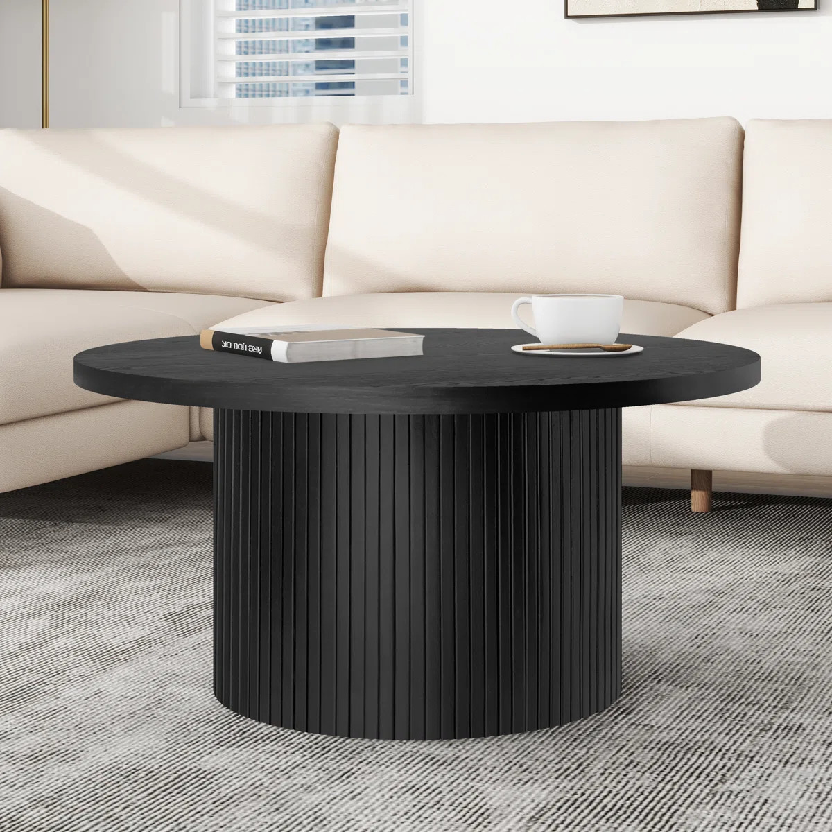 Charleily Solid Wood Coffee Table Round | Wayfair North America