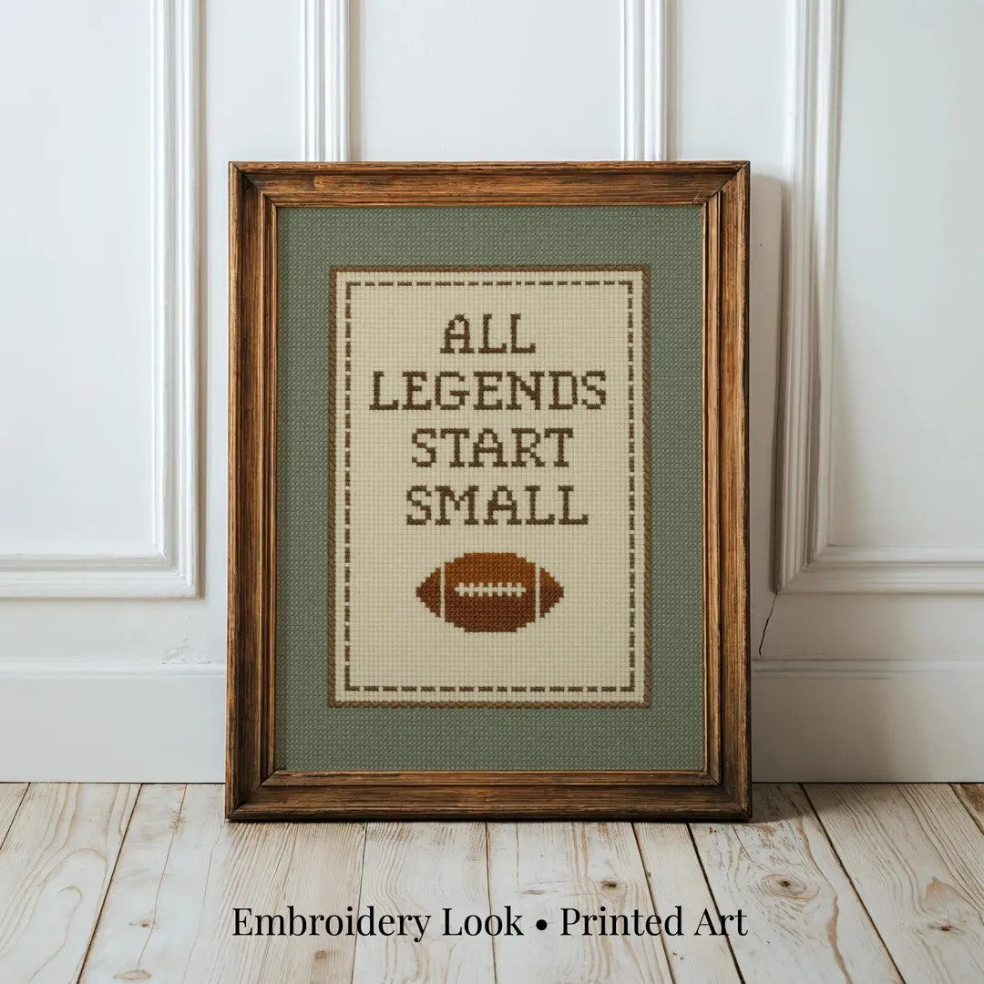All Legends Start Small™ Print ∙ Vintage Sports Nursery Wall Art ∙ 1648 - Etsy | Etsy (DACH)
