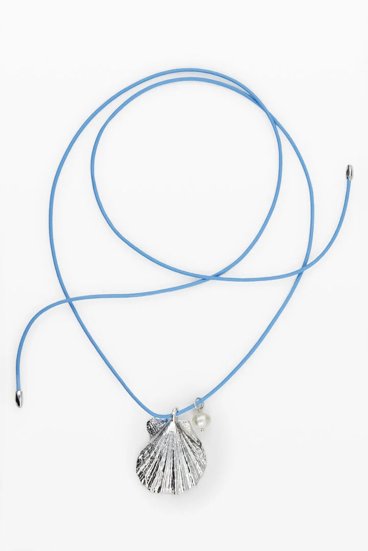 Silver-plated shell pendant cord Zalio Women's I Desigual.com | Desigual USA,CA
