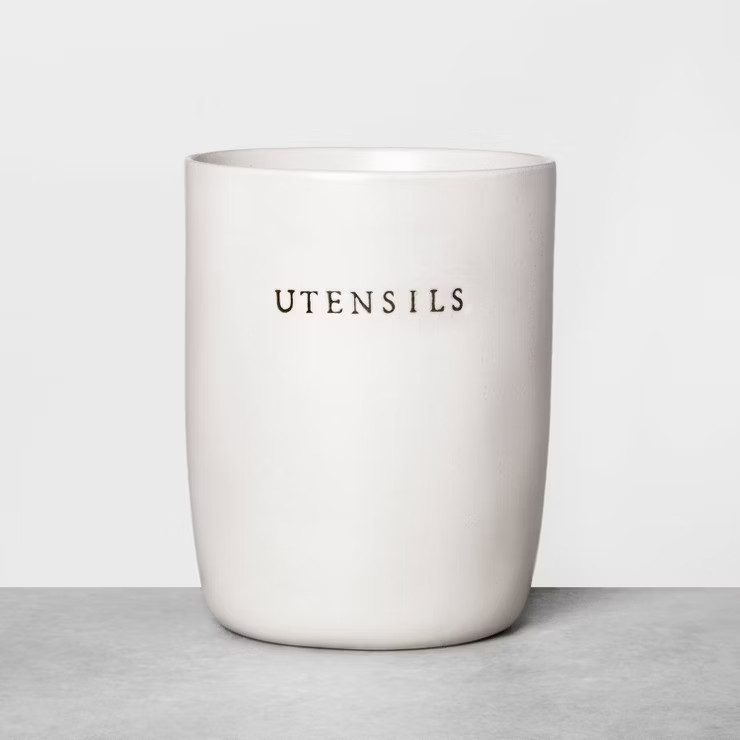 Stoneware Utensil Holder Cream - Hearth & Hand™ with Magnolia | Target