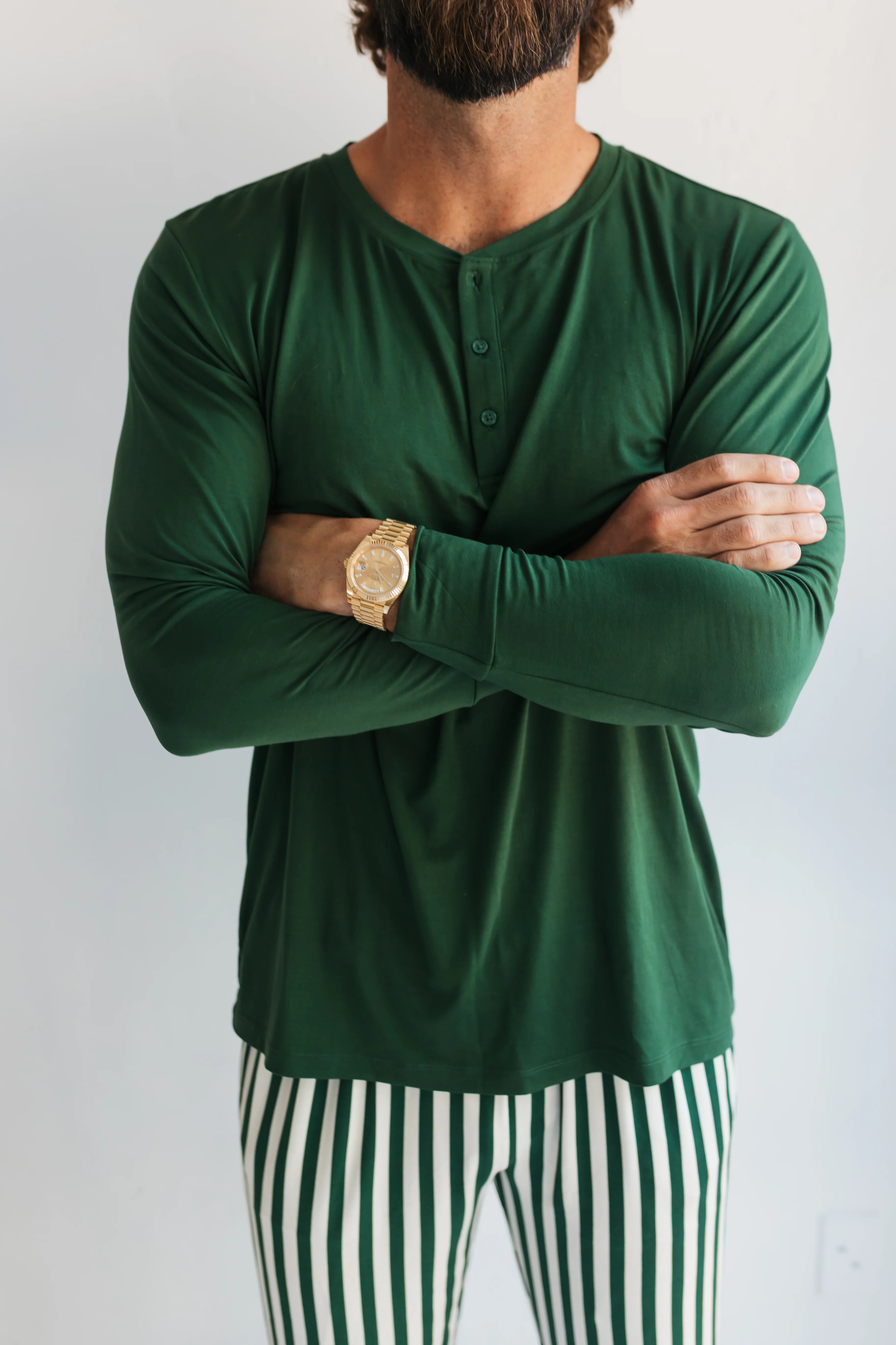 Green Stripe Men's Top | In My Jammers
