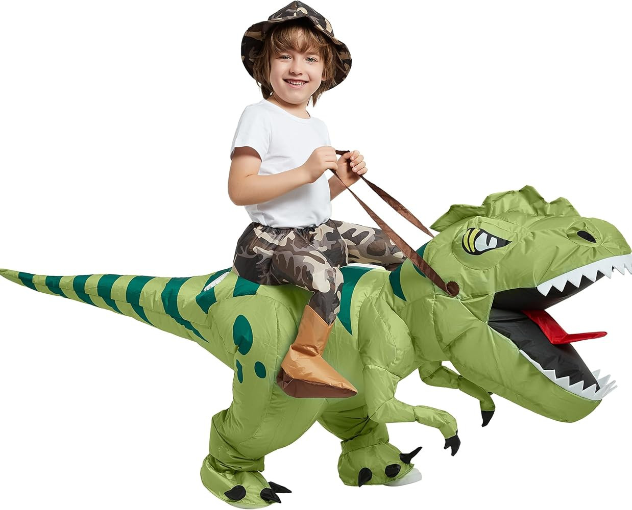 One Casa Inflatable Dinosaur Costume Riding T Rex Air Blow up Funny Fancy Dress Party Halloween C... | Amazon (US)