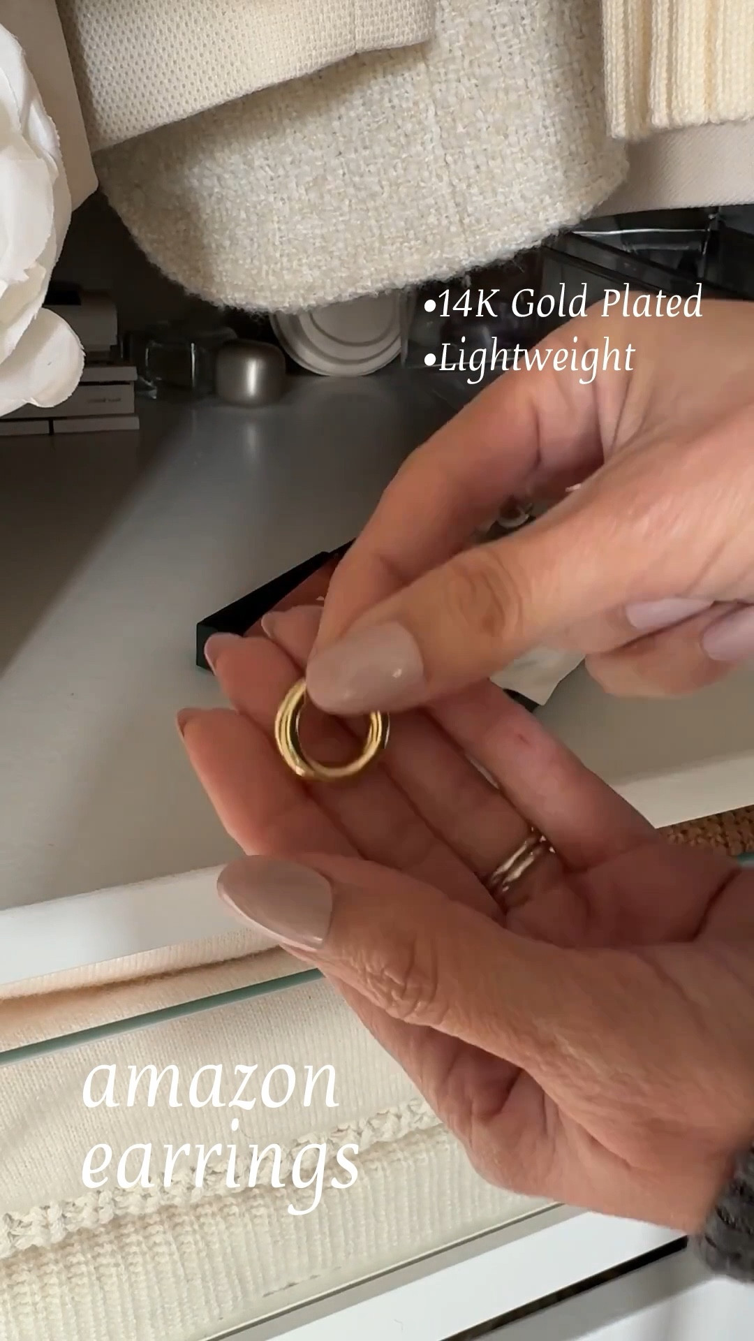 Amazon 14K Gold Plated Lightweight Chunky Open Hoops for Women | Trendy Gold Hoop Earrings
These are so good!
Amazon jewelry
Amazon earnings
Amazon gift idea for her

Amazon finds
Amazon fashion
Amazon black Friday deals
Amazon cyber Monday deals
#amazon #amazonfinds 