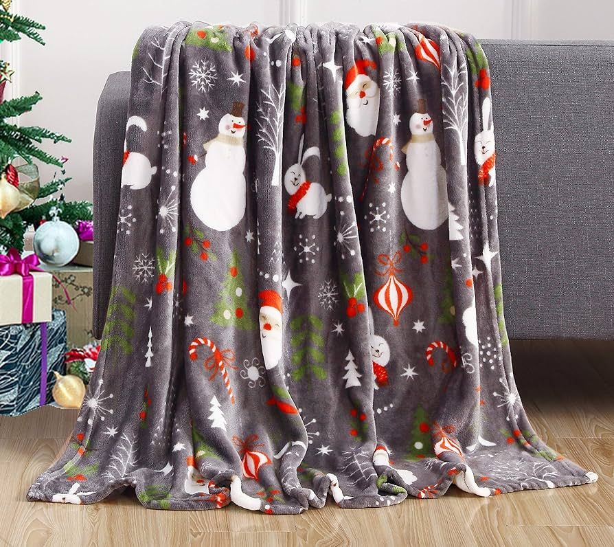 Elegant Comfort Velvet Touch Ultra Plush Christmas Holiday Printed Fleece Throw/Blanket-50 x 60in... | Amazon (CA)