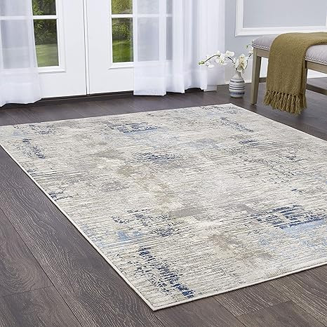 Home Dynamix Melrose Lorenzo Area Rug, 6'6"x9'6" Rectangle, Gray/Blue | Amazon (US)