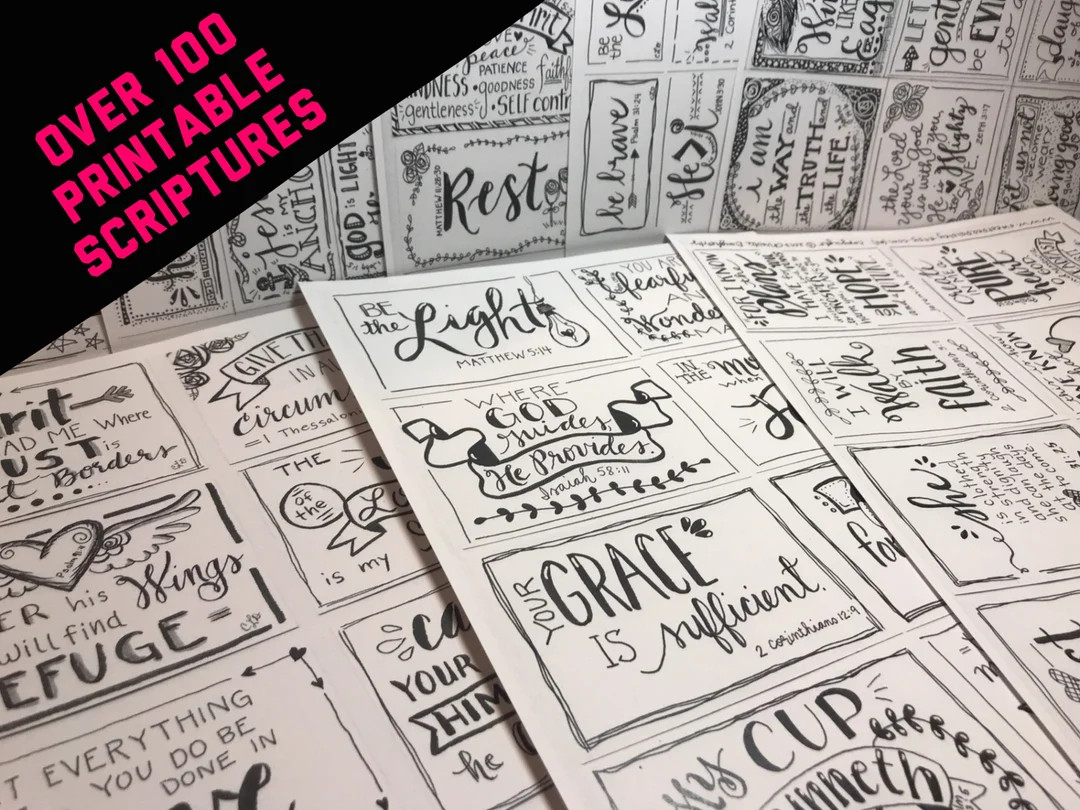 BEST SELLER - 100+ Downloadable PDF Assorted Scripture cards - inspirational cards - scripture me... | Etsy (US)