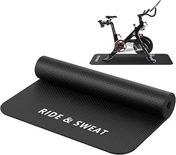 Naisi Heavy Duty Indoor Exercising Bike Mat Compatible with Peloton Bike and Bike + | Amazon (US)