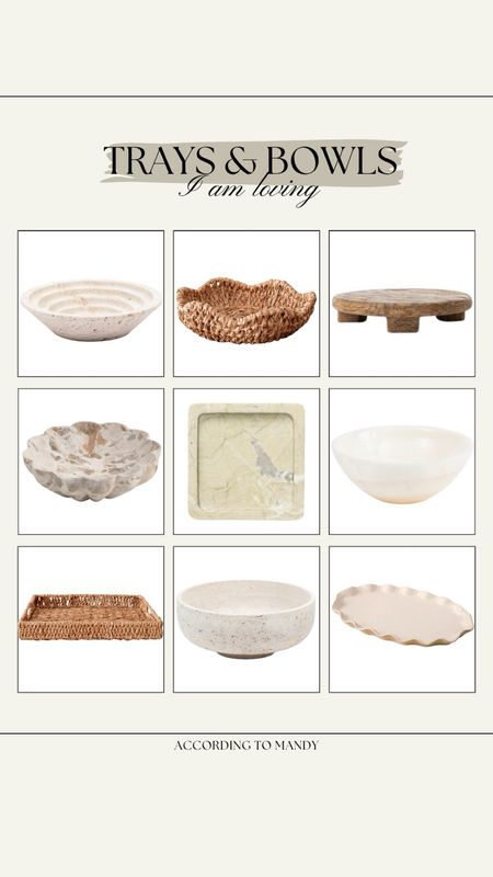 Trays & Bowls I am loving! 

trays, marble bowls, wicker bowls, coffee table styling, decor styling, home decor finds, affordable home decor finds, scalloped tray, marble bowl, marble tray, tjmaxx finds, marshall’s finds, mcgee & co, wood tray

#LTKhome