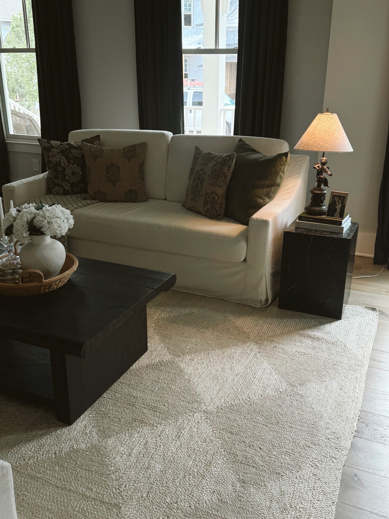 Living room rug | Juniper Jute Tiled Rug | Ivory | modern traditional home decor - Currently on sale through Rugs USA and Target 

#LTKSaleAlert #LTKHome