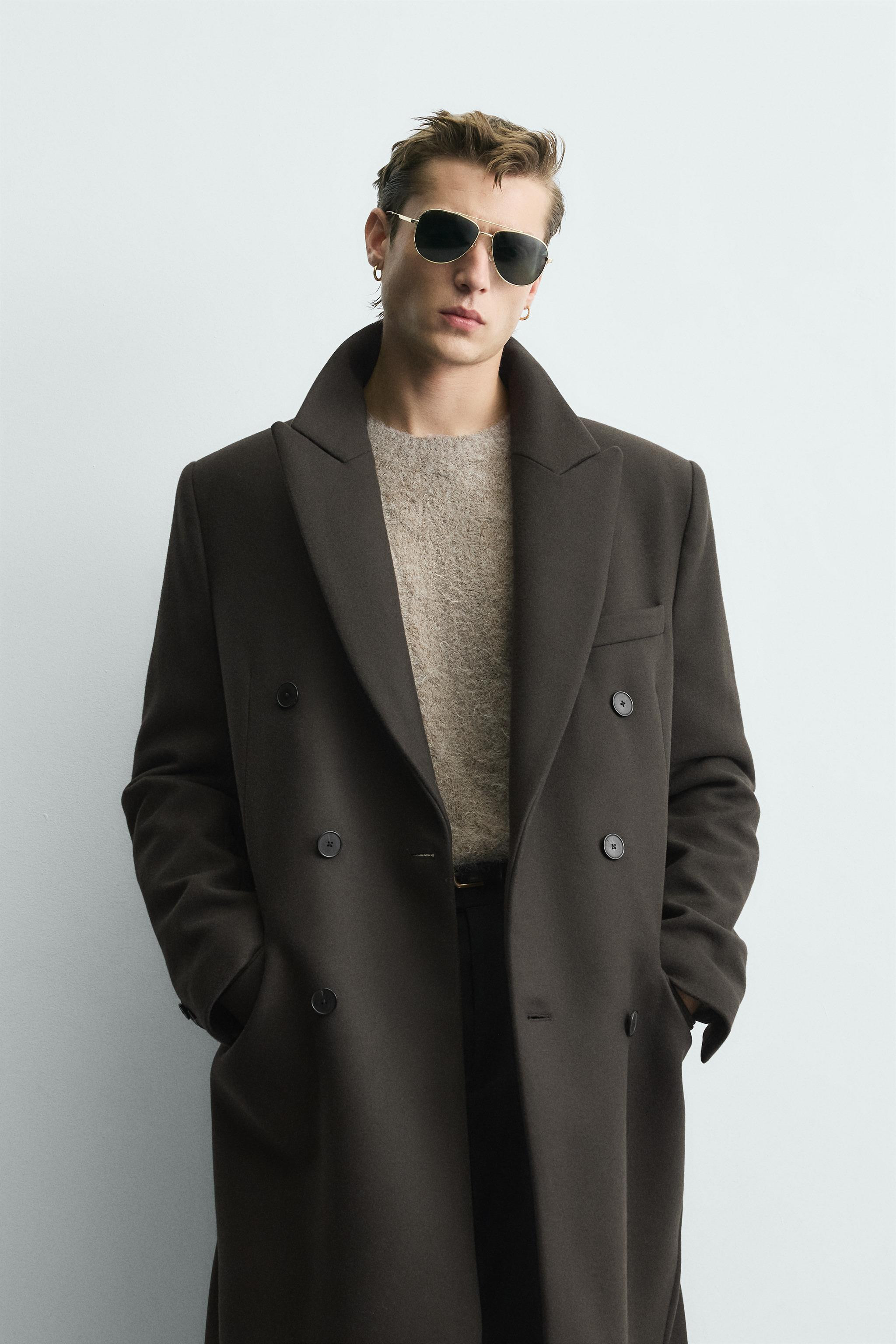 DOUBLE BREASTED WOOL BLEND MANTECO® LIMITED EDITION COAT | Zara US