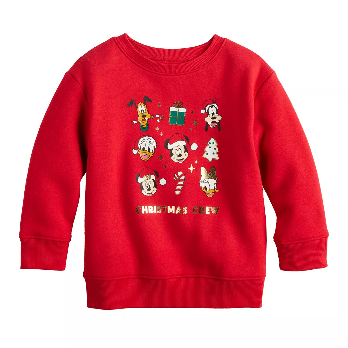 Disney's Mickey Mouse & Friends Girls 4-12 Fleece Holiday Sweatshirt by Jumping Beans® | Kohl's