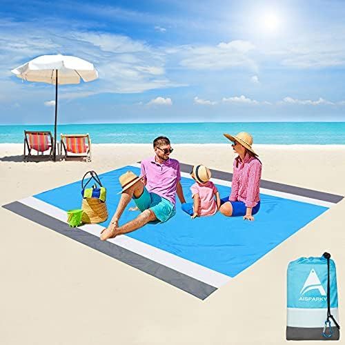 AISPARKY Beach Blanket Oversized 82" X79" Sand Proof Beach Mat Outdoor Picnic Mat for Travel, Cam... | Amazon (US)