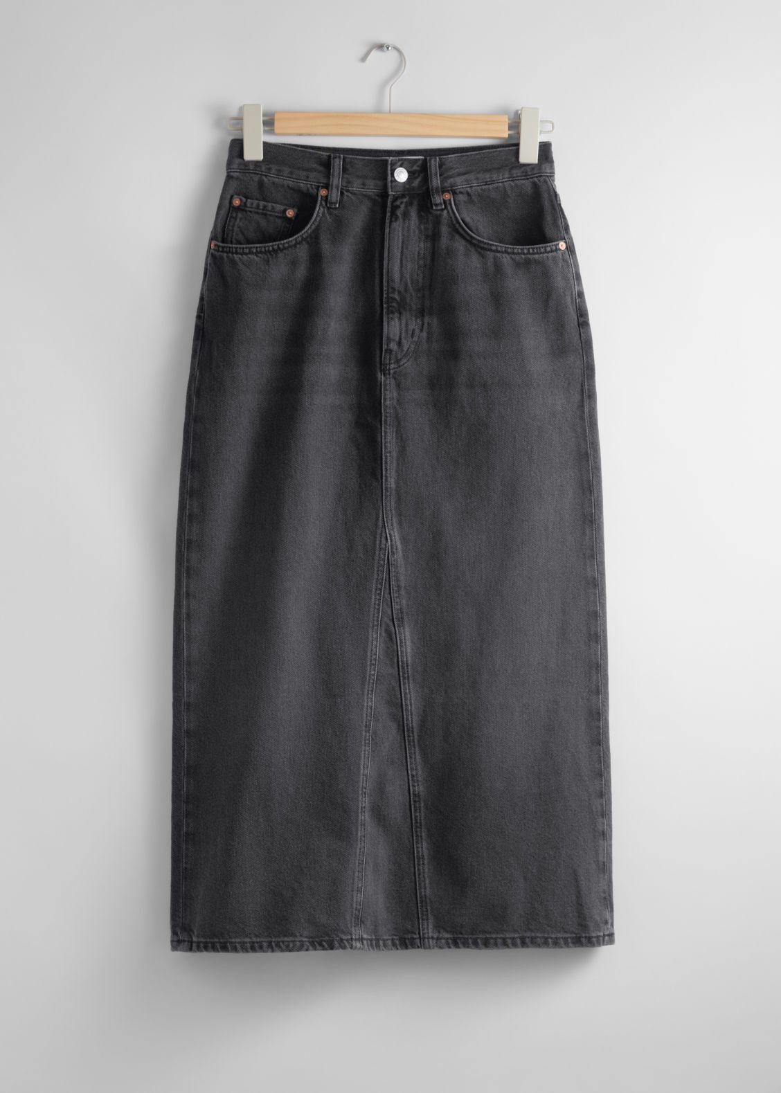 Denim Midi Skirt - Black | & Other Stories (EU + UK)