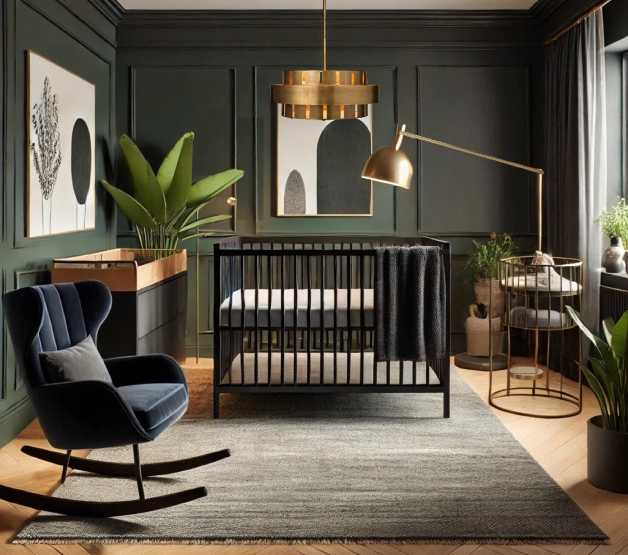 Create a cozy, sophisticated sanctuary for your baby with a moody nursery style. Think deep jewel tones, textured accents, and soft, ambient lighting. Pair dark, dramatic walls with natural wood furniture and plush textiles to balance richness with warmth. Add whimsical touches like vintage artwork, a statement rug, and leafy greenery for an elevated yet playful vibe. This timeless aesthetic grows beautifully with your child!

#MoodyNursery #NurseryDesign #InteriorInspo #BabyRoomDecor #TimelessStyle

#LTKKids #LTKBaby #LTKSaleAlert