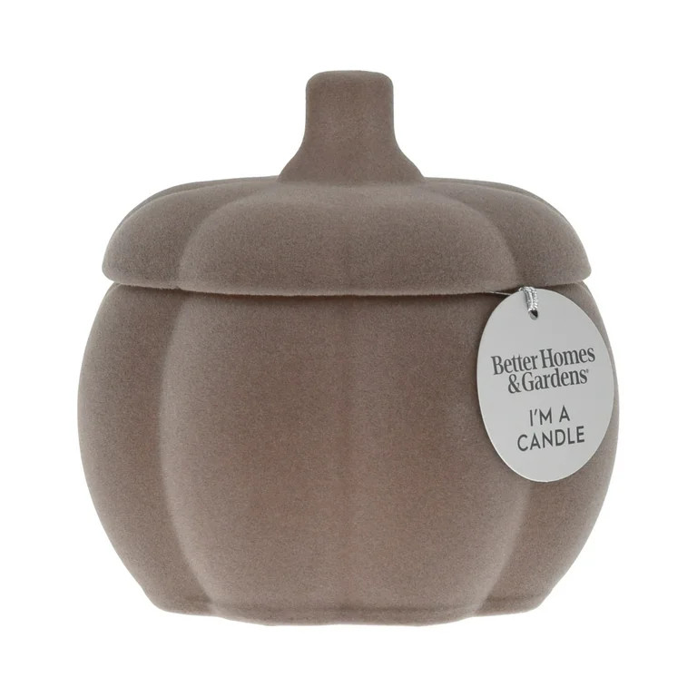 Better Homes & Gardens Pumpkin Snickerdoodle Swirl Scented 2-Wick 10oz (284.3 g) Medium Flocked P... | Walmart (US)