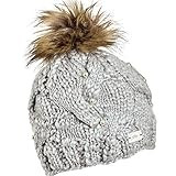 Turtle Fur Women's Pearl Fleece Lined Faux Fur Pom Beanie, Gray | Amazon (US)