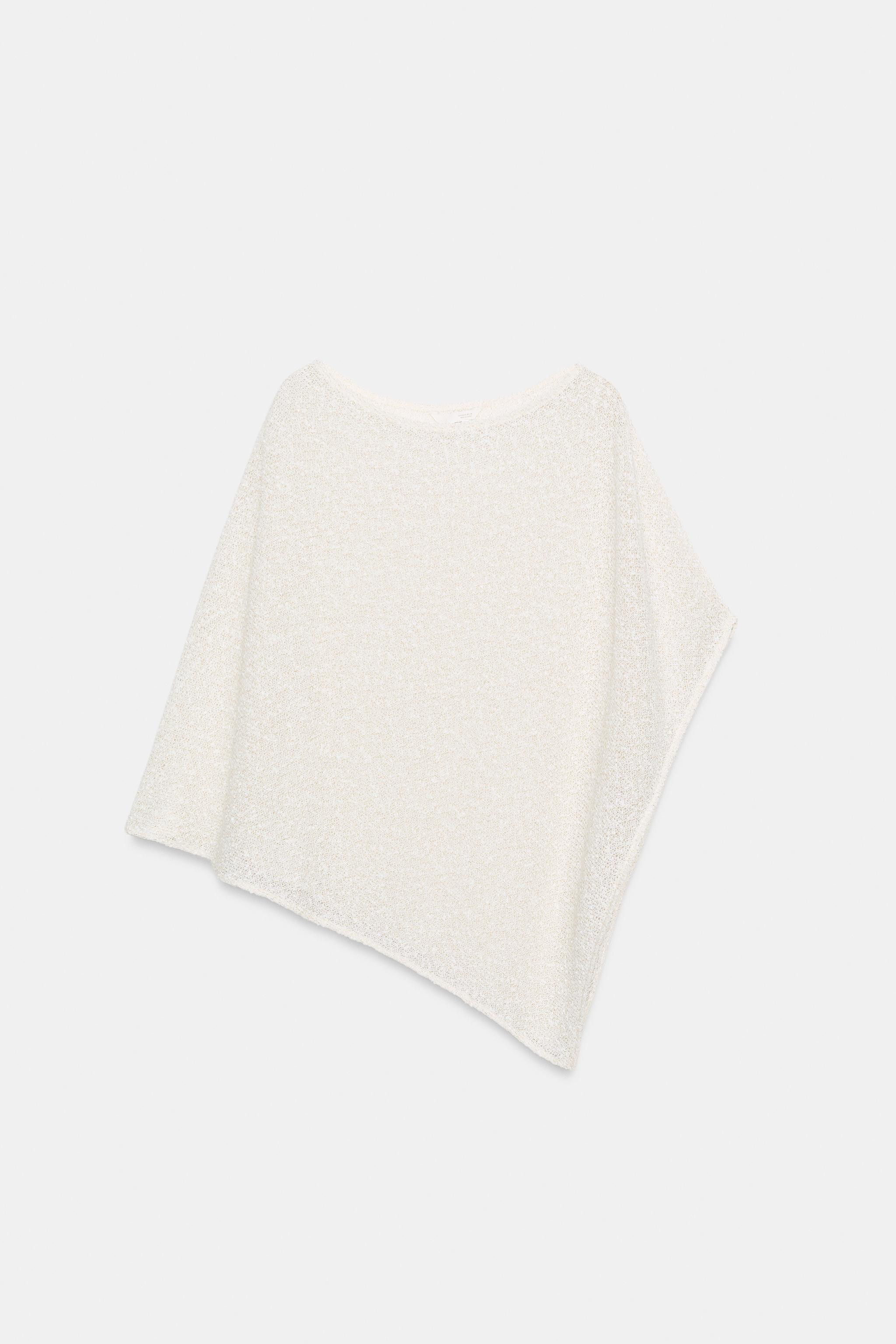 ASYMMETRIC METALLIC THREAD CAPE | Zara UK
