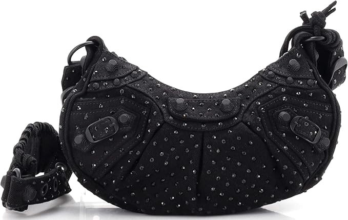 Amazon.com: Balenciaga, Pre-Loved Le Cagole Giant Studs Shoulder Bag Rhinestones XS, Black : Luxu... | Amazon (US)