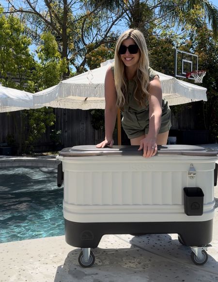 Abercrombie clearance romper on sale. Wearing size m fits true to size. Walmart fringe patio and pool umbrellas come in 7 or 9 ft options. Party cooler ice chest. 

#LTKSeasonal #LTKsalealert #LTKhome