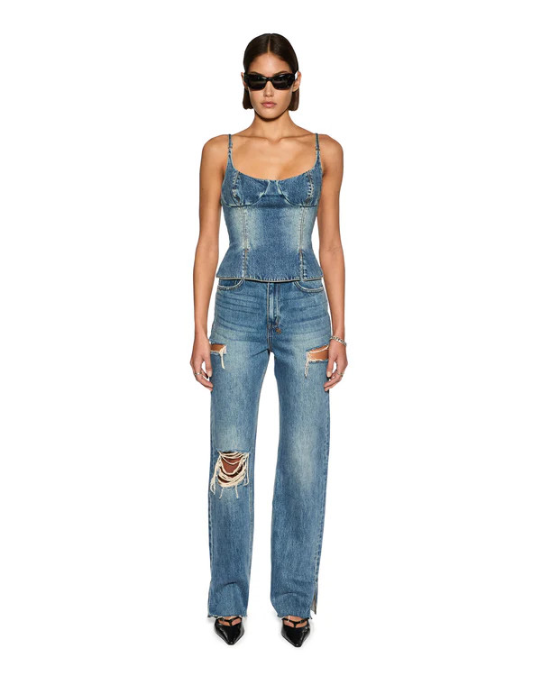 Playback Aged Kut Out Relaxed Tapered Jean - Mid Blue Wash  | Ksubi ++ | Ksubi (US)