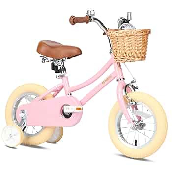 Petimini Girls Bike with Basket for 2-12 Years Old Kids, 12 14 16 18 20 Inch Bicycle with Bell Tr... | Amazon (US)
