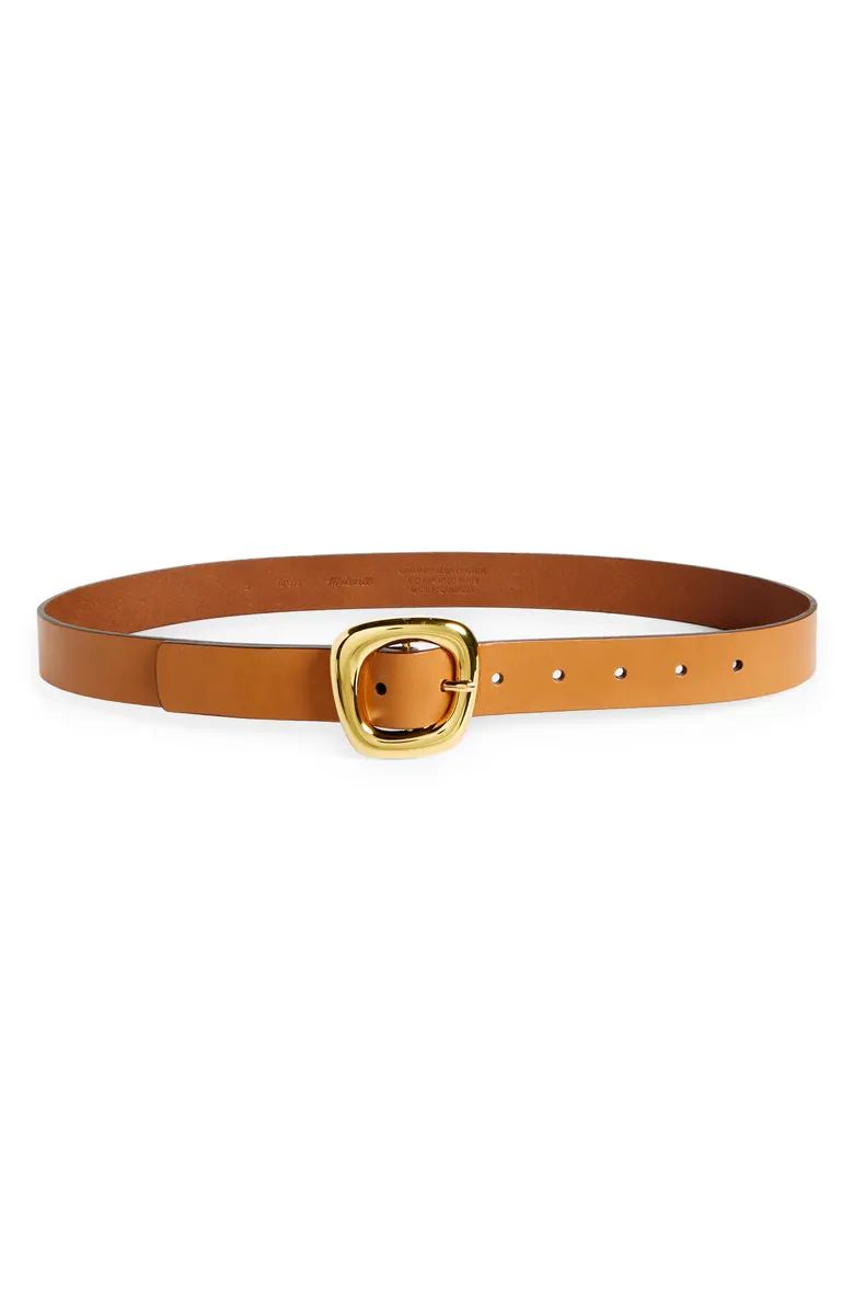 Puffed Buckle Leather Belt | Nordstrom