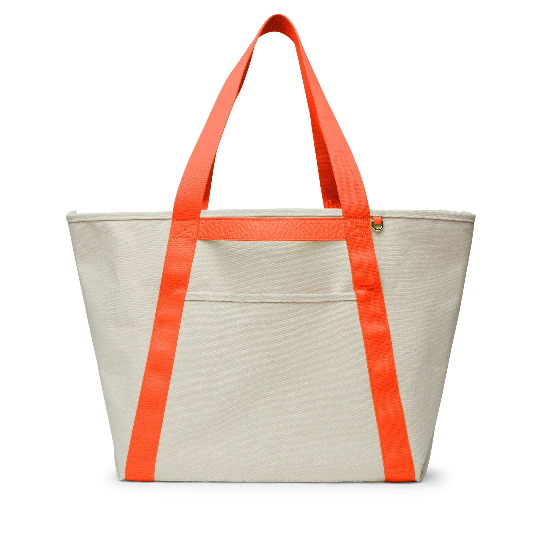 Canvas Beach Tote Natural Canvas/Clementine | Leatherology