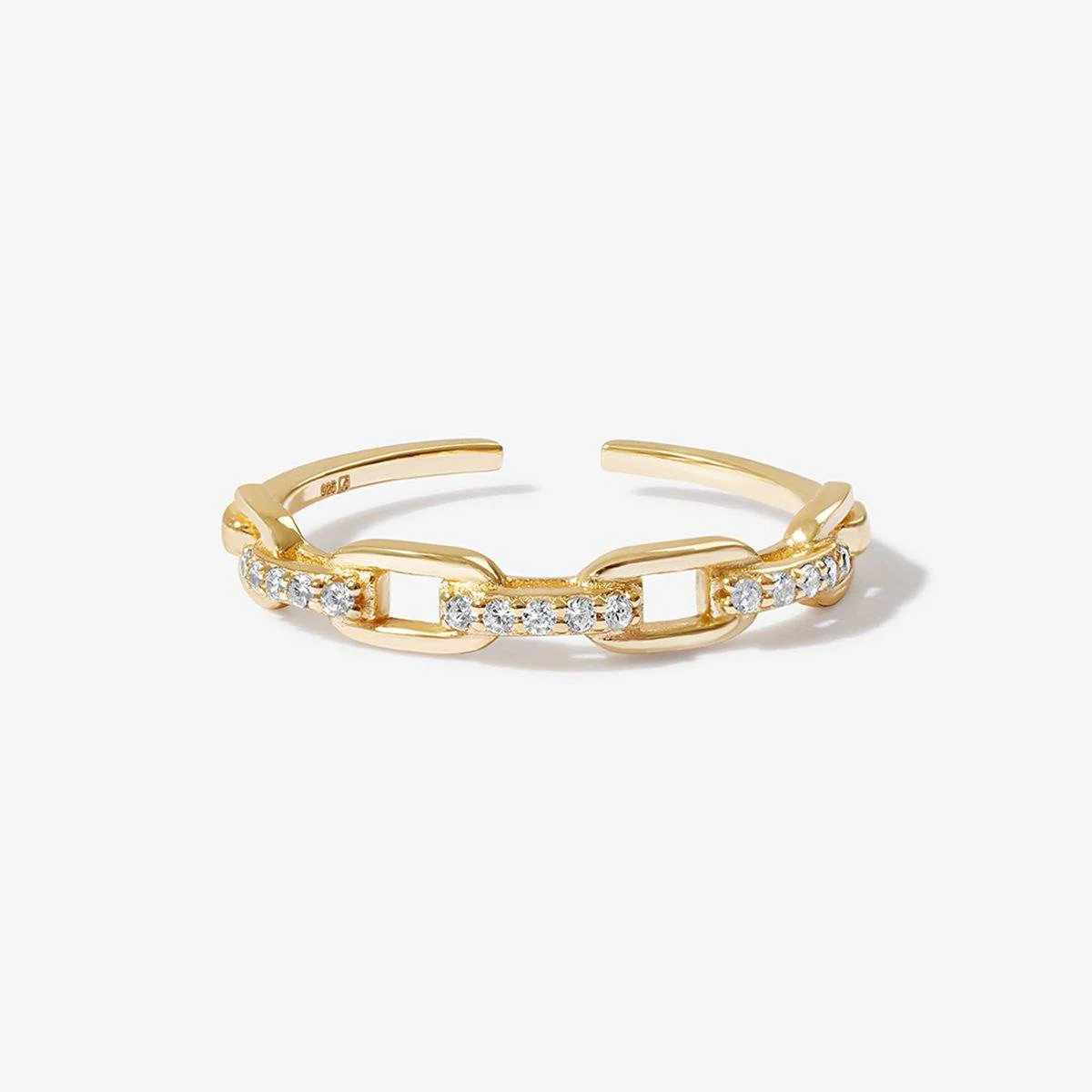Syed crystal ring in Gold | Adornmonde