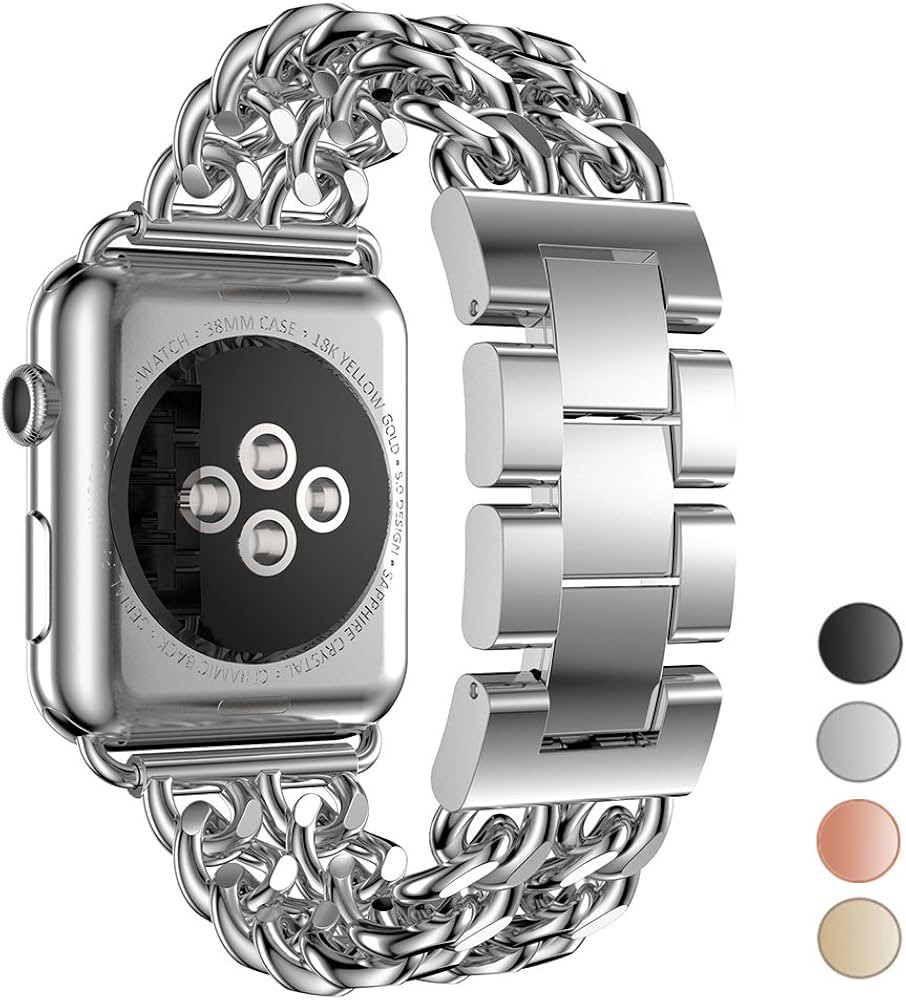 Compatible Apple Watch Band for Woman Man 41mm 38mm 40mm, Stainless Steel Cowboy Style for iWatch... | Amazon (US)