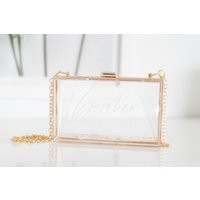 Personalized Highschool College Graduation Acrylic Cross Body Clutch, & Maid Of Honor Gift, Clear Pu | Etsy (US)