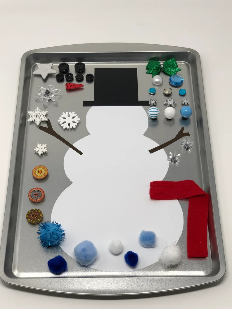 Magnetic Snowman Sensory Kit - Etsy | Etsy (US)