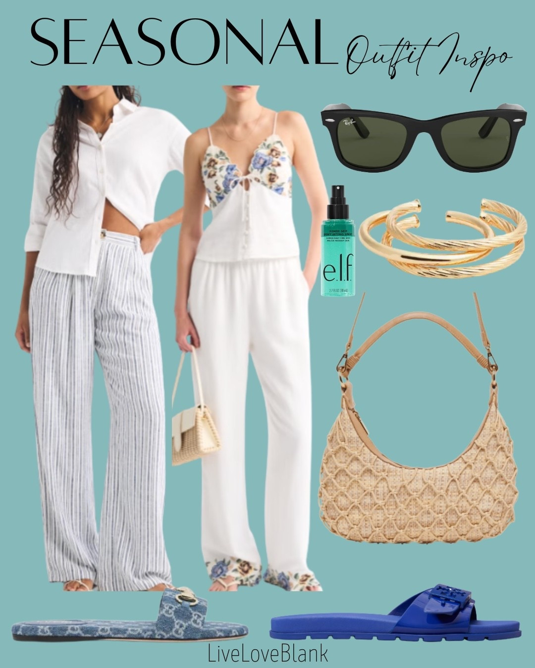 Seasonal outfit idea
Tropical destination outfits 
Outfits for her
Gucci and Tory Burch slides 

#LTKTravel #LTKSeasonal #LTKOver40