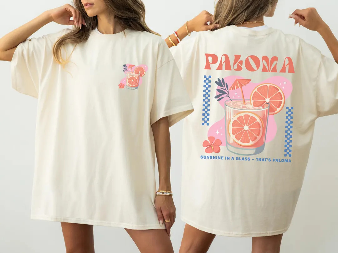 Paloma Cocktail Shirt Tequila Lover Tee Grapefruit Drink Shirt Comfort Colors Paloma Tshirt Barte... | Etsy (US)