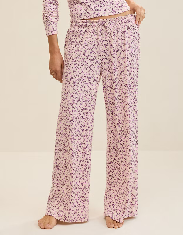 Aerie Off-Duty Pointelle Trouser PJ | Aerie