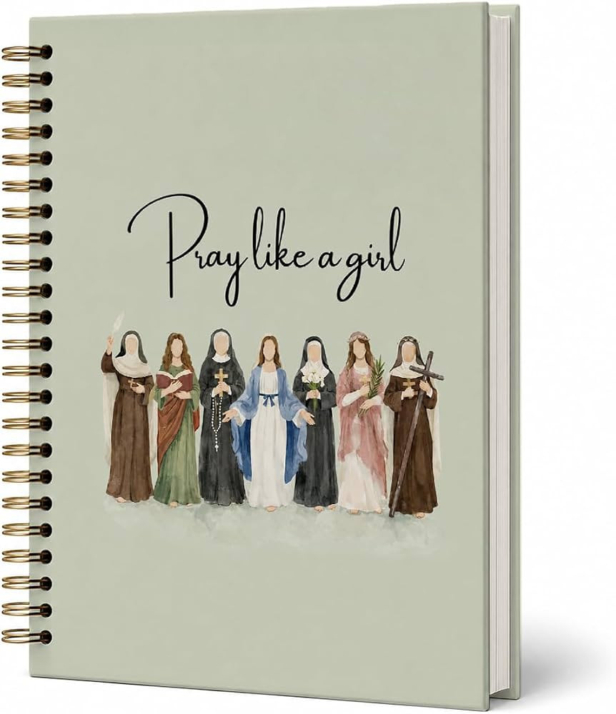 IORAFOUDUO Diario de oraci\u00f3n cat\u00f3lica verde con rayas para mujer, 5.5 x 8.3 pulgadas | Amazon (US)