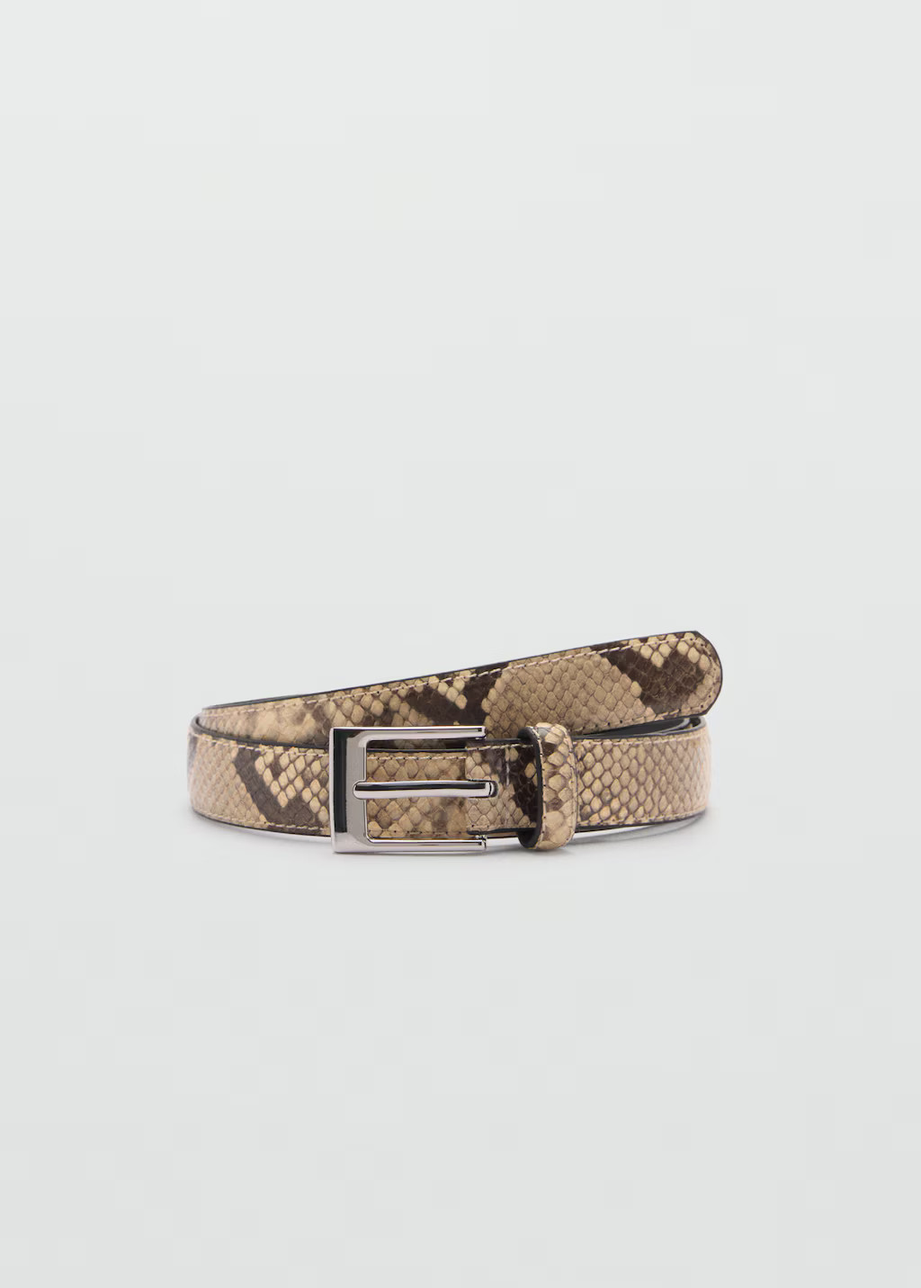 Skinny snake-effect belt - Women | MANGO United Kingdom | MANGO (UK)