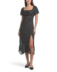 Puff Sleeve Mesh Dot Dress | TJ Maxx