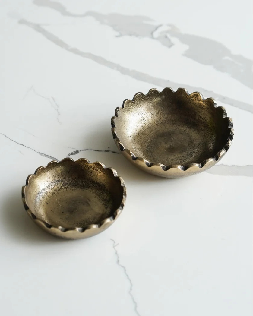 Gold Scallop Bowl | MJHome
