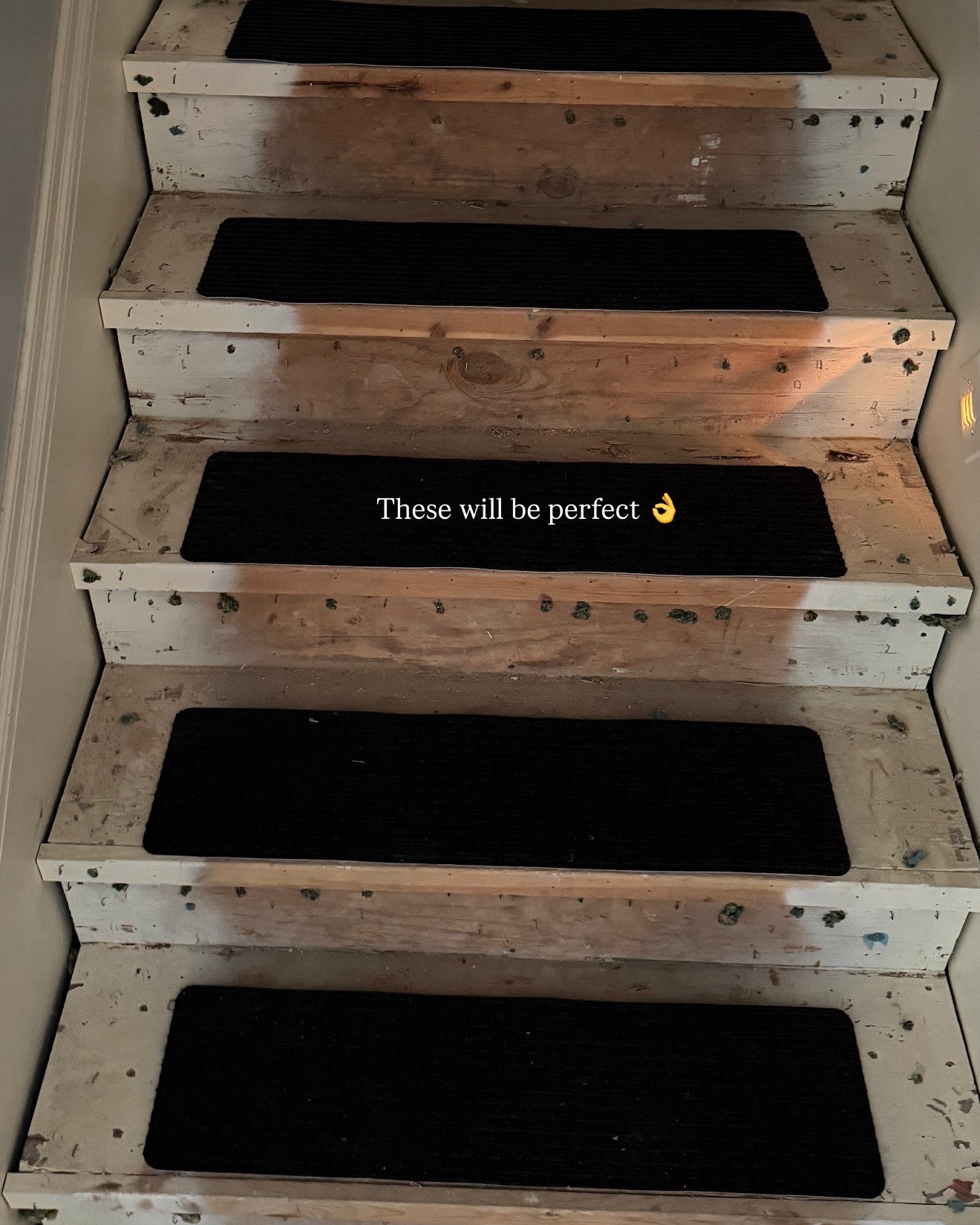 These are going viral for a reason! They are the perfect temporary stair fix and took minutes to install. 
If you’ve been on the fence, this is your sign to go for it. 👏🏻 I think it would look so good on some finished wooden stairs!!! 

#LTKHome #LTKFindsUnder100