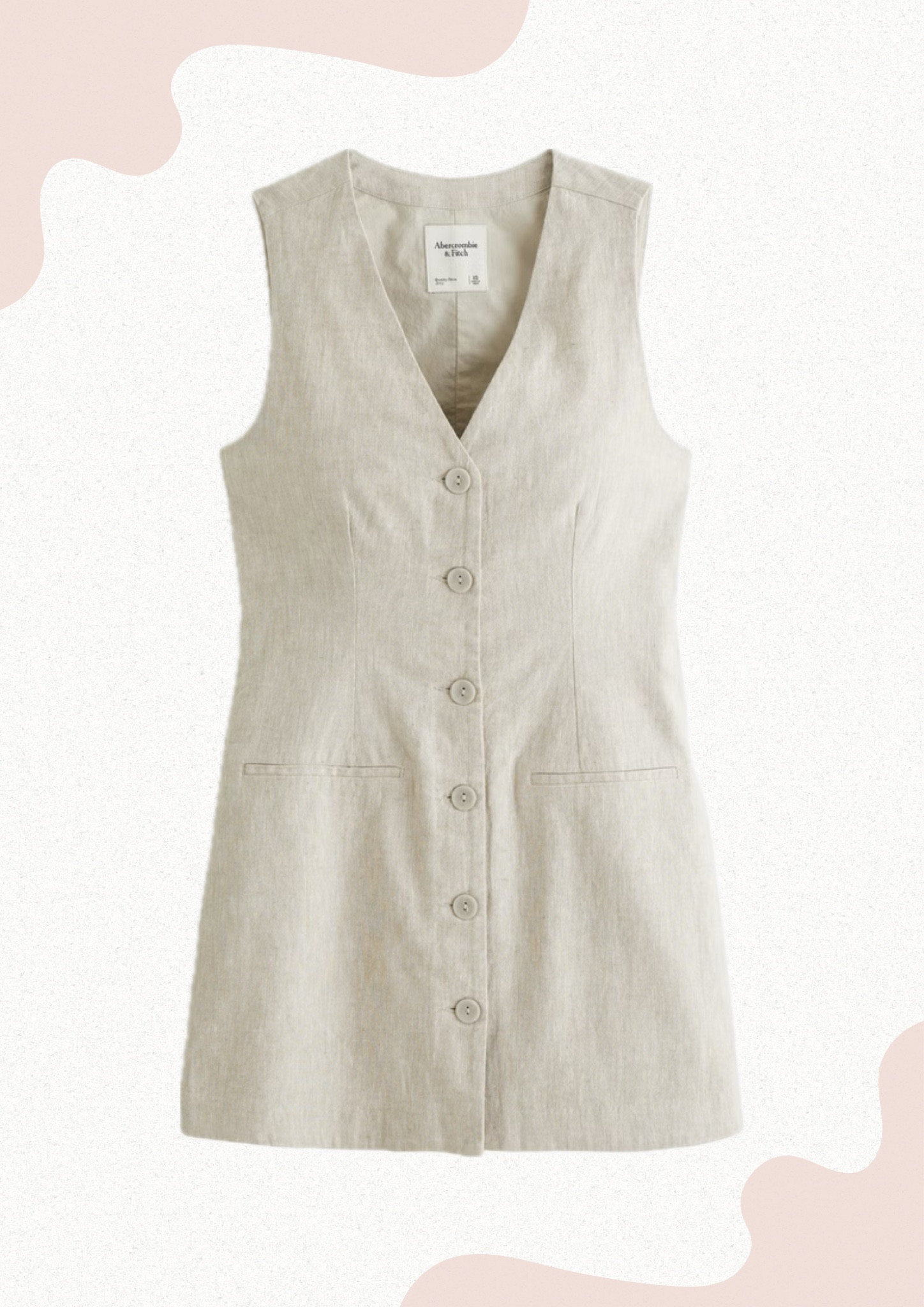 Cute  spring linen-blend mini dress from A&F. 

#LTKSpringSale #LTKSeasonal #LTKsalealert