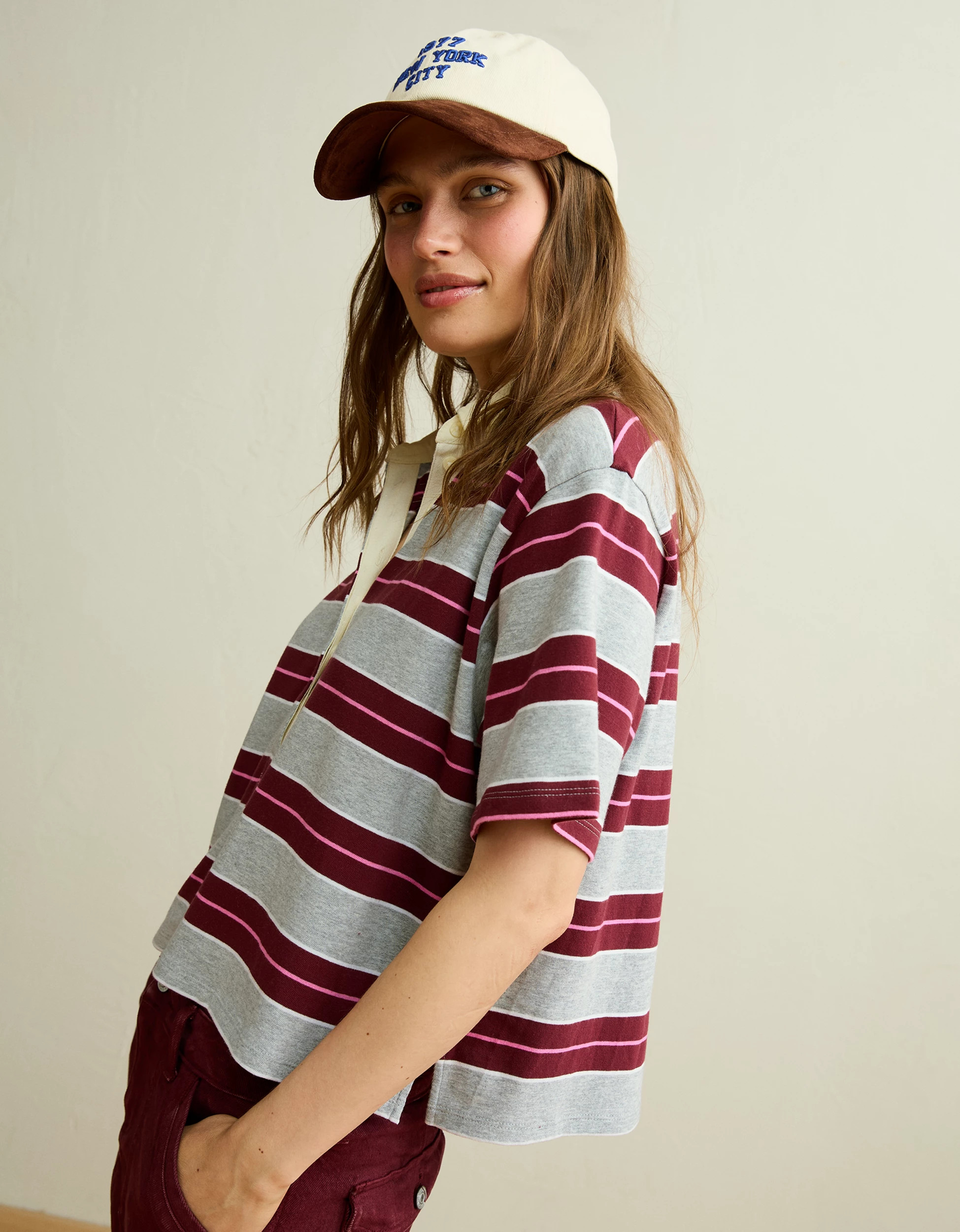 AE Striped Rugby Polo T-Shirt | American Eagle Outfitters (US & CA)