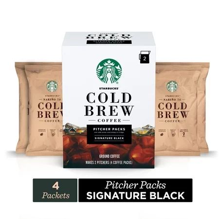 Starbucks Cold Brew Coffee — Signature Black — Pitcher Packs — 1 box (makes 2 pitchers total) | Walmart (US)